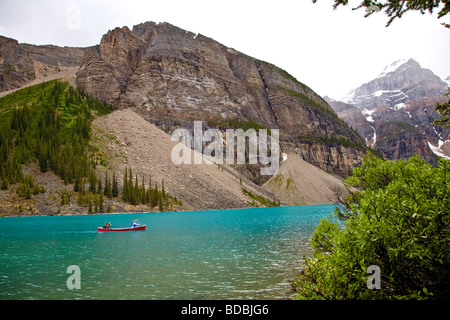 Banff Nationalpark und Bow Lake und Bow-Gletscher in den kanadischen Rocky Mountain Kanada Alberta-Nordamerika Stockfoto