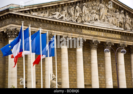 Das Gebäude der Nationalversammlung (Nationalversammlung Nationale) in Paris, Frankreich Stockfoto