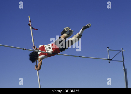 Stabhochsprung, New Mexico State AA & Leichtathletik Stockfoto