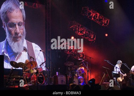 Yusuf Islam Cat Stevens beim Fairport Cropredy Convention Musikfestival 2009 war dies das erste Musikfestival Stockfoto