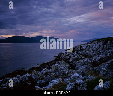 Berge von Ardgour betrachtet von Cuil Point, Duror von Appin, Argyll, Schottland, UK. Stockfoto