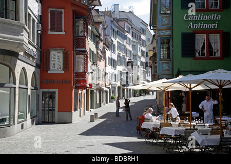 Augustinergasse in Zürich, Schweiz Stockfoto