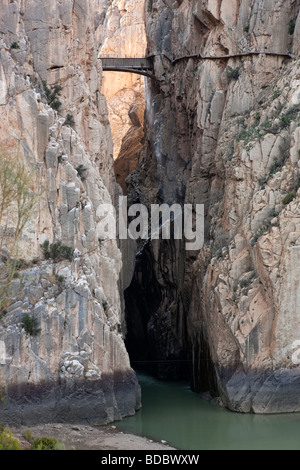 Garganta El Chorro Desfiladero De Los Gaitanes. Costa del Sol Malaga Provinz. Spanien. Europa Stockfoto