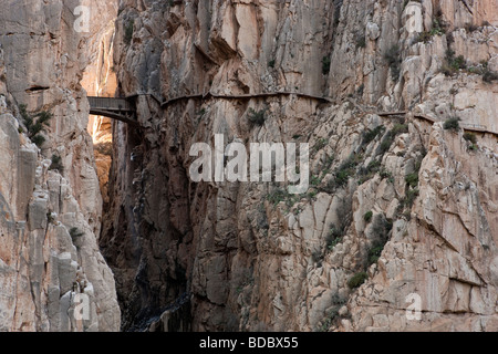 Garganta El Chorro Desfiladero De Los Gaitanes. Costa del Sol Malaga Provinz. Spanien. Europa Stockfoto