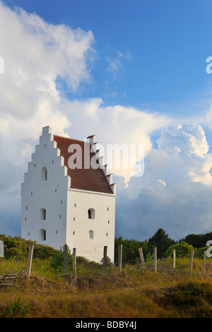 Den Tilsandede Kirke-Kirche in Dänemark in der Nähe von Skagen Stockfoto