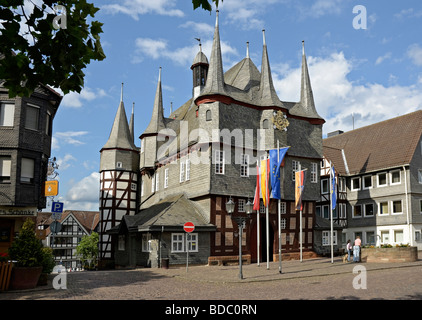 Das Rathaus in Frankenberg Hessen Deutschland, 1509 aus. Stockfoto