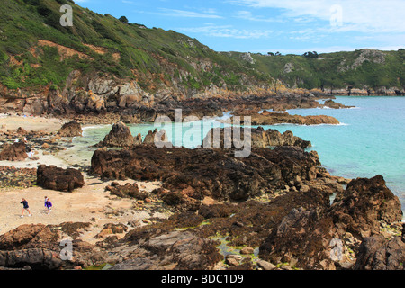 Moulin Huet Bay Guernsey Kanalinseln Stockfoto