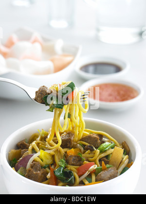 unter Rühren Braten Rindfleisch Stockfoto