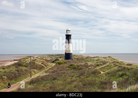 Stillgelegte Leuchtturm Spurn Point, East Yorkshire, England. Stockfoto