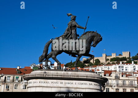 Denkmal für König John 1 in Figueira Platz Lissabon Portugal Stockfoto