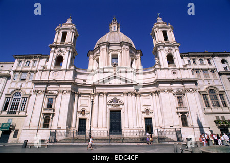 Italien, Rom, Piazza Navona, Kirche Sant'Agnese in Agone (Borromini) Stockfoto