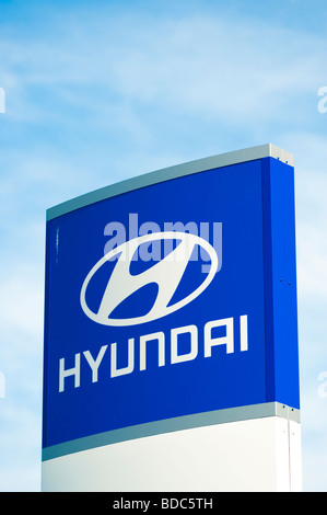 Hyundai Autohaus Autokennzeichen, UK Stockfoto