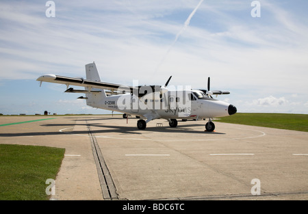 Str. Marys Flughafen auf die Isles Of Scilly Skybus Stockfoto