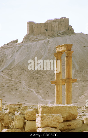 Spalten im antiken Palmyra, Syrien Stockfoto