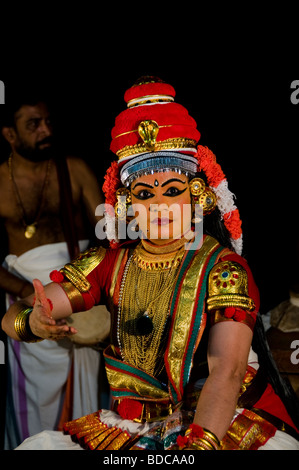 Nangyar Koothu - Solo-Performance, klassischen Tanz Drama von Kerala Stockfoto