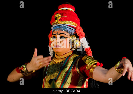 Nangyar Koothu - Solo-Performance, klassischen Tanz Drama von Kerala Stockfoto