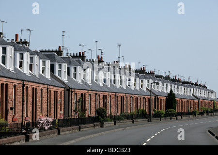 Terrassenhäuser, Allandale Cottages, Allandale, Schottland, Großbritannien, Europa Stockfoto