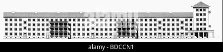 Ereignisse, Nationalsozialismus / Nationalsozialismus, Architektur, Deutschland, Berlin, NordCharlottenburg, Entwicklung des dritten Kreises am Volkspark, Blick aus Osten, entworfen vom Hauptplanungsamt, um 1938, Stockfoto