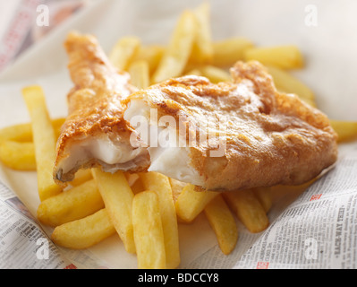 Fish &amp; Chips zum mitnehmen Stockfoto