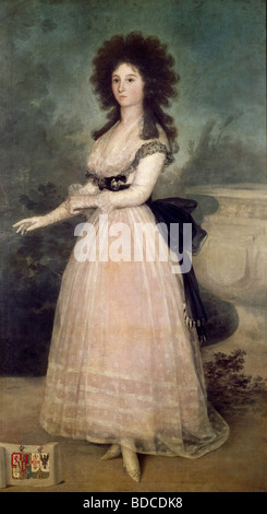 Bildende Kunst, Goya y Lucientes, Francisco Jose de, (1746-1828), Malerei, "Dona Tadea Arias de Enriquez", 1793-1794, Öl auf Stockfoto