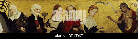 Bildende Kunst, Moser, Lucas, (ca. 1390 - nach 1434), Malerei, "Christus und die fünf klugen Jungfrauen", "Magdalenenalter" (Magdale Stockfoto