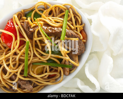 Beef Chow mein Stockfoto