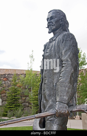 Statue von Buffalo Bill Cody Wyoming USA Stockfoto