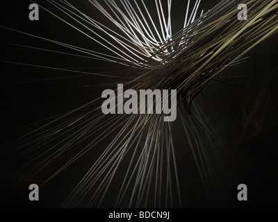 Abstrakte CG Illustration mit Partikel-Wanderwege Stockfoto