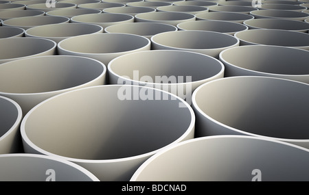 Abstrakte 3D-Illustration - bodenlose Röhren perspektivische Ansicht Stockfoto