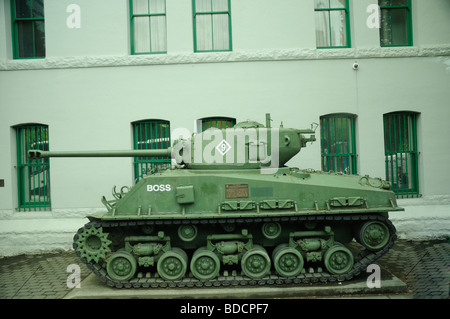 Sherman-Panzer in der Stadt von Vancouver, British Columbia, Kanada, Stockfoto