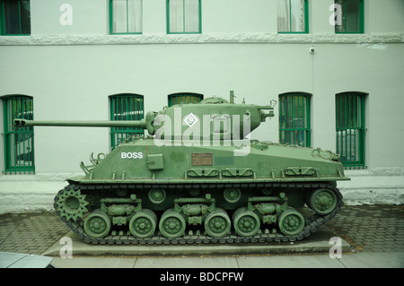 Sherman-Panzer in der Stadt von Vancouver, British Columbia, Kanada, Stockfoto