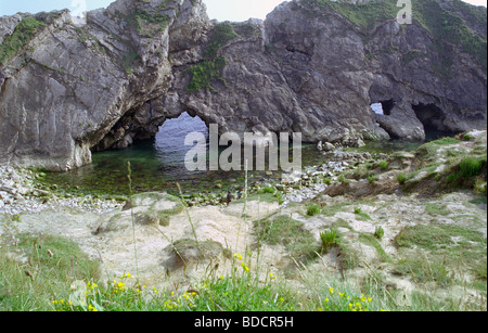 Treppe-Loch bei Lulworth Cove Teil der Jurassic Coast Stockfoto