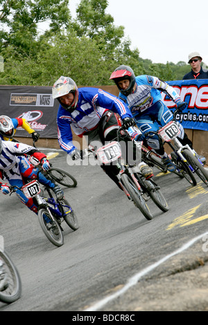 BMX-Rennen in Cheddar Stockfoto