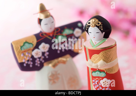 Japanische Hinamatsuri Puppe Stockfoto