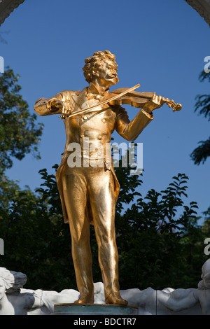 Statue von Johann Strauss II, Stadtpark, Wien, Österreich Stockfoto