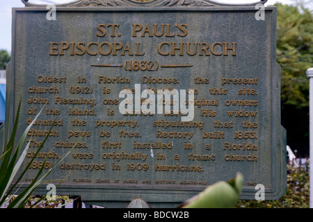 St Pauls Episcopal Church bei 401 Duval St Key West Florida Stockfoto