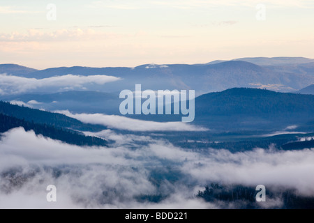 Morgendämmerung auf Waratah Lookout Hartz Mountains Nationalpark Tasmanien Australien Stockfoto