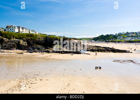 Pentireglaze Haven Beach, neues Polzeath, Cornwall, England, Vereinigtes Königreich Stockfoto