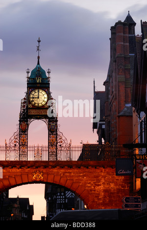 Viktorianische Eastgate Clock Chester Cheshire England UK Stockfoto