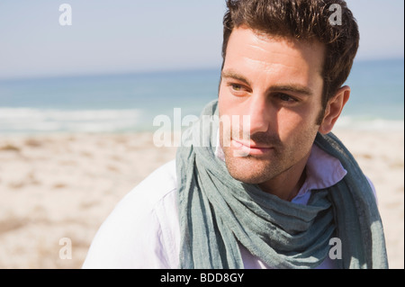 Nahaufnahme eines Mannes am Strand Stockfoto