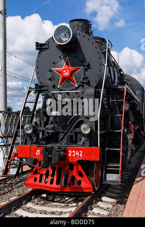 Soviet steam locomotive L-2342 "Swan". Built in 1954 Stockfoto