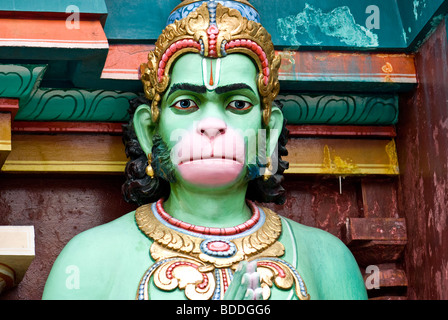 Lord Hanuman der hinduistischen Affengott, Sri Mariamman Temple, South Bridge Road Stockfoto