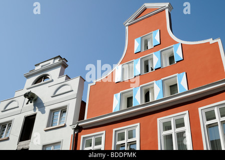 Giebelhäuser in Wismar Mecklenburg Vorpommern Deutschland Giebel Häuser in Wismar Mecklenburg-Vorpommern Deutschland Stockfoto