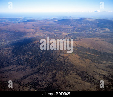 Der Sally Gap-Bereich in die Wicklow Mountains Osten Irlands. Darüber hinaus sind Djouce Berg, der Zuckerhut und Bray Stadt. Stockfoto