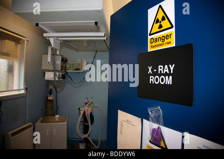 X-Ray Raum in eine Tierklinik Stockfoto
