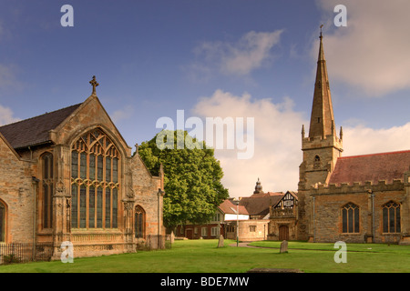 UK Evesham Kirchen Stockfoto