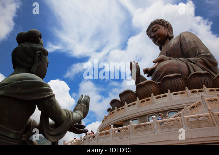 Riesenbuddha Po Lin Kloster, Hong Kong, China. Stockfoto