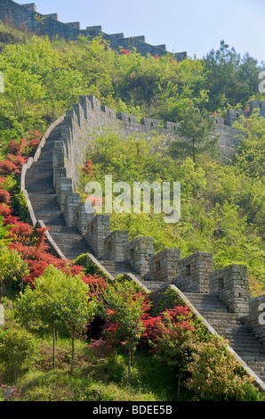 Restaurierten Teil des südlichen Great Wall Of China Huangsiqiao Provinz Hunan China Stockfoto