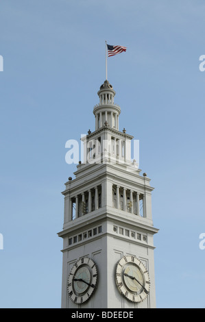 Ferry Building Uhrturm, San Francisco, Kalifornien Stockfoto