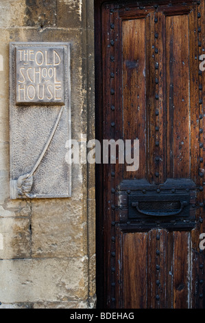 The Old School House anmelden, Chipping Campden, Cotswolds, England Stockfoto